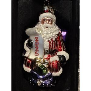 Radko Sparkle Bright Santa Claus 2025 Blown Glass Ornament NEW